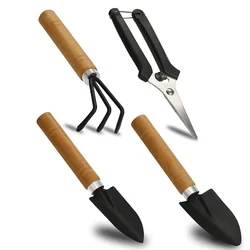 Jaiveer Set of 3 Garden Tools - Trowel, Transplanter, Cultivator & Pruman Gardening Scissor | Used for Effective Gardening