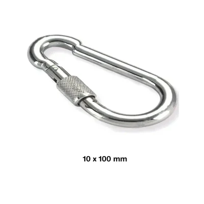 Heavy Duty Snap hook with screw nut (Pack of 12)(Size-10x100 mm)