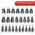 25Pcs set Screw Bolt Nut Extractor,Hex Head Multi-Spline Remover,Rounded Bolt Remover,Bolts,Hex Sockets,Screws,Fittings