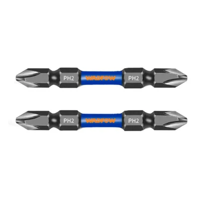 Wadfow 2 Pcs 65mm PH2+PH2 Impact screwdriver Bits (WSV3K62) - Pack Of 5