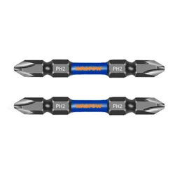 Wadfow 2 Pcs 65mm PH2+PH2 Impact screwdriver Bits (WSV3K62) - Pack Of 5