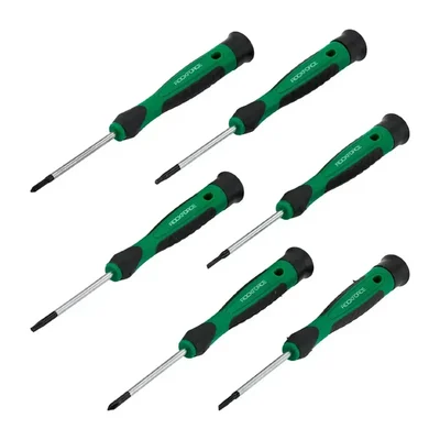 ROCKFORCE 6-Piece Precision Screwdriver Set – Hardened Tips, Ergonomic Grip for Delicate Repairs (RF-7006P)