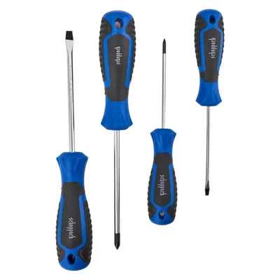 SCHEPPACH 4-Piece Precision Screwdriver Set – Magnetic Tips, Ergonomic Handles for Electronics & Home Use (Sch-7004E)