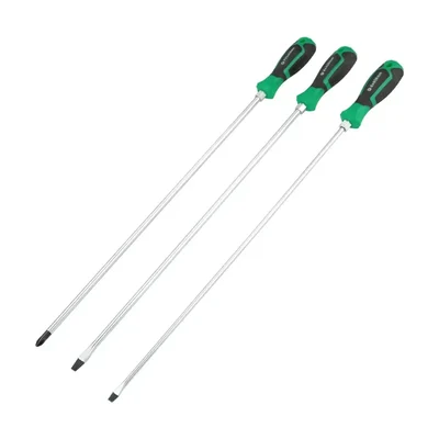 ROCKFORCE 3 Pcs Screwdriver Set, Magnetic Tips, Ergonomic Grip, Chrome Vanadium Steel (RF-2034L)