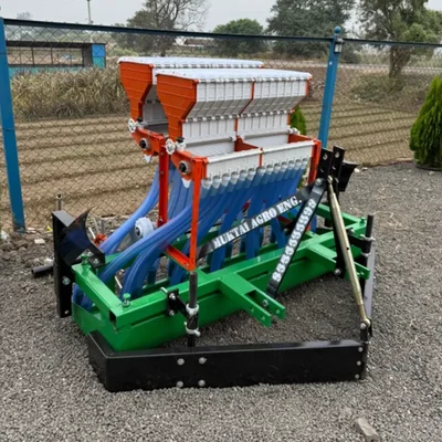 Made in India 13 Tyne Seed Drill Cum Fertilizer Attachment for 35-50 HP Tractors, 13D
