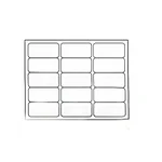 25x70 mm 15 Stickers/Sheet A4 Size White Self Adhesive Label sheets
