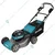 Makita LM002GT201, 1900W 21 Inch Self-Propelled Cordless Lawn Mower With Battery & Charger
