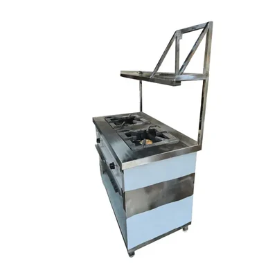 Self Top 24×45×34 inch Double Range Gas Burner For Food Processing Units