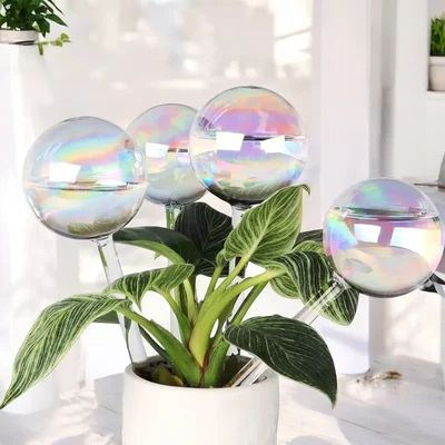 Ecofynd Self Watering and Long-Lasting Globe Tubes | Used for Automatic Watering of Plants-Pack of 2(GA005)