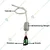 Rotating Sprinkler of 8mm size with a hanging port of 58cm length, used for watering in greenhouses (Pack of 3)