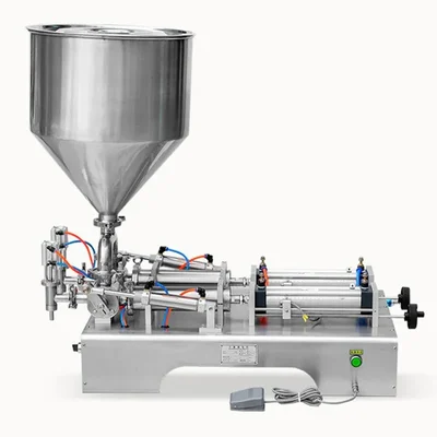 Double Nozzle Semi Automatic Paste Filling Machine 50-500 ml