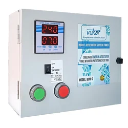Vukar Heavy Duty 1Hp 1Ph Semi Automatic Submersible Pump Auto Starter Panel With Cyclic Timer(BOM-G)-3 Months Warranty