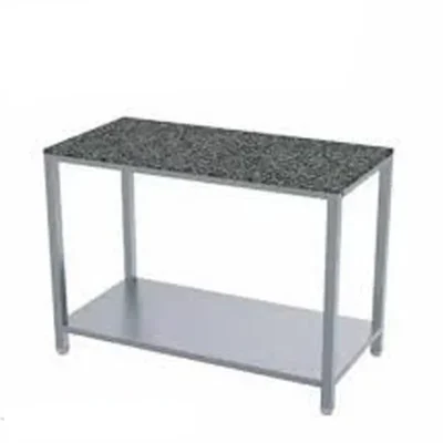 Vinayak Machine 45x24x34 inch, Extremely heavy and stable Stone Top Service Table with Rack