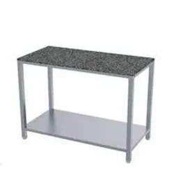 Vinayak Machine 45x24x34 inch, Extremely heavy and stable Stone Top Service Table with Rack