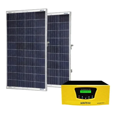 Servotech Solar 1kW PWM Inverter with 110W Poly Panel 