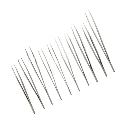 Toolstar - Set of 10 Assorted Tweezers For Electronics - TS-10Pcs