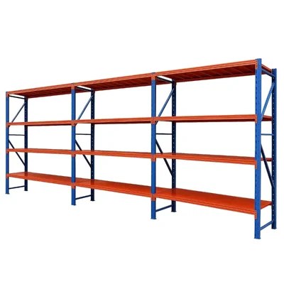 Alija 200 x 60 x 200 cm 4 Layers CRC Sheet Warehouse Rack, Load Capacity 350 Kg Each Shelf (Set of 3)