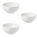 Set of 8, 10 and 12 inch White Melamine Round Bowl