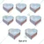 Set of 8 Heavy Duty Long Lasting Aluminum 5, 6, 7, 8, 9, 10, 11, 12 inch Heart Shape Cake Moulds for Commercial Bakeries