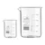 Bello Borosilicate 3.3, Set of 2 Glass Beaker 100 ml, 250 ml with Graduation Marks for Chemistry Laboratory