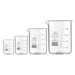SBT Instruments Borosilicate 3.3 Glass Beaker 50ml, 250ml, 500ml, 1000ml with Graduation Marks for Laboratory