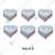 Set of 6 Heavy Duty Long Lasting Aluminum 5, 6, 7, 8, 9, 10 inch Heart Shape Cake Moulds for Commercial Bakeries