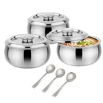 Losange 6 pcs Set Premium Casserole (1500+ 2500+ 3500 ml) and 3 Serving Spoons