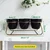 Ecofynd 5 Inch Black Metal Planter - 3 Pot Set with Stand | Modern Style Planter Set for Home Decoration
