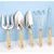 Global Nature Agro Garden Tool Combo of Big & Small Trowel, Hand Weeder, Fork, Cultivator, Nickel Coated & Wooden Handle