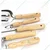 Global Nature Agro Garden Tool Combo of Big & Small Trowel, Hand Weeder, Fork, Cultivator, Nickel Coated & Wooden Handle
