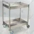 18x24x34 inch Stainless Steel Double Layer Trolley Castor Wheels For Tea/Coffee Serving