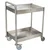 18x24x34 inch Stainless Steel Double Layer Trolley Castor Wheels For Tea/Coffee Serving