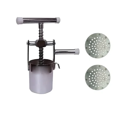 Vinayak Machines Manual Namkeen Bhujia Machine 5 Inch , 50 Kg/Hr with Namkeen Sev Jali (2 Pcs)