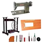Snaxo 1200 Stitches/Min Cast Iron Sewing Machine With Table, Stand & Accessories Combo Pack