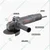 SGW 100mm (4") 950 Watt Powerful Angle Grinder With 2-Position Handle, 12000 RPM (S-2101)