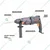 SGW 26mm 1100 Watt Powerful Rotary Hammer With Drill Bits & Accessories, 1300 RPM (S-2151)