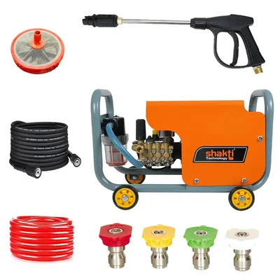 Shakti Technology 150 Bar With 2.5 HP Copper Winding Motor High Pressure Washer, 10 LPM Flow Rate (Micro Force)