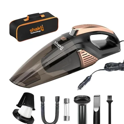 Shakti Technology 140 W Hand Held Portable Car Vacuum Cleaner for Deep Cleaning, 5000 PA Powerful Suction (Sweep)