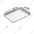 Stainless Steel (Pack of 4 ) 12 x 9 Inch Shallow Tray For Catering Service