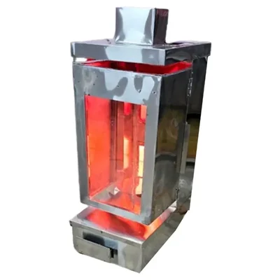 Table Top Dual Burner Shawarma Machine with Glass Door 0.5Hp With 25 Kg Approx. For Restaurants, Food Stalls, Catering