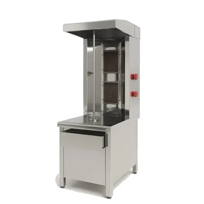 Gas Operated Shawarma Machine for Efficient Roasting, Table Model For Small Restaurants, Food Stalls, Catering