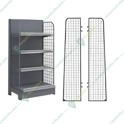 Made In India Supermarket shelf End Frame Side Hanging Metal Mesh (Net)