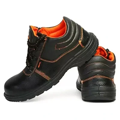 Malgre Premium PVC Sole Industrial Leather Safety Shoe with Steel Toe Cap(Size-6)