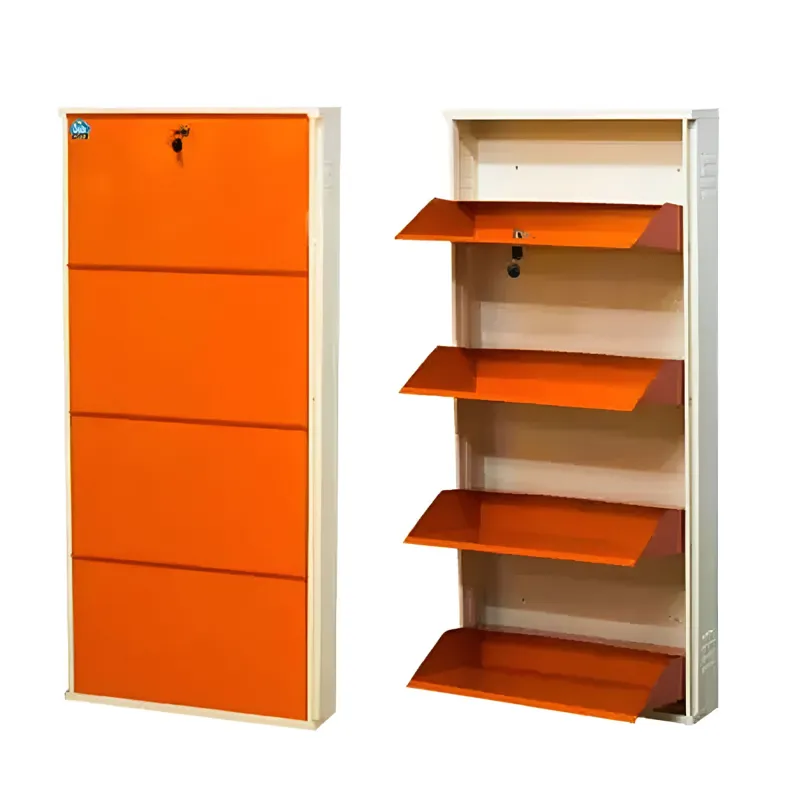 Expert x x Feet Shelves Wall Mounted Shoe Rack (Color  Orange Ivory)