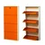 Expert 4.49 x 2.31 x 1 Feet 4 Shelves Wall Mounted Shoe Rack (Color : Orange & Ivory)