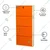 Expert 4.49 x 2.31 x 1 Feet 4 Shelves Wall Mounted Shoe Rack (Color : Orange & Ivory)