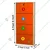 Expert 4.49 x 2.31 x 1 Feet 4 Shelves Wall Mounted Shoe Rack (Color : Orange & Ivory)