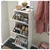 Alija 3 Door 20 x 43 x 5.5 Inch Wall Mount Space Saving Metal Shoe Rack With Doors & Lock For Home,Office (Ivory Colour)