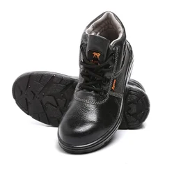 Agarson Rockford High Ankle Leather Safety Shoe With Steel Toe(Size-6)