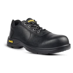 Eurock Oxford Safety Shoe, 200J Steel Toe, Anti-Skid PU Sole, Anti-Static, Heat, Water & Oil Resistant(Size-5)